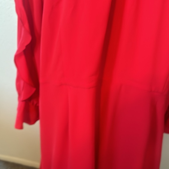 Donna Morgan High Neck Flutter Sleeve Dress size 22W - Picture 6 of 11
